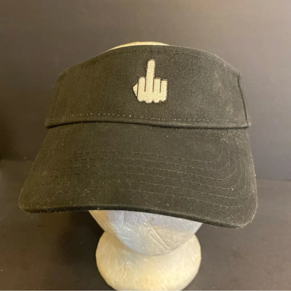 Middle Finger OSFM Adjustable Black Visor Fashion With An‎ Attitude